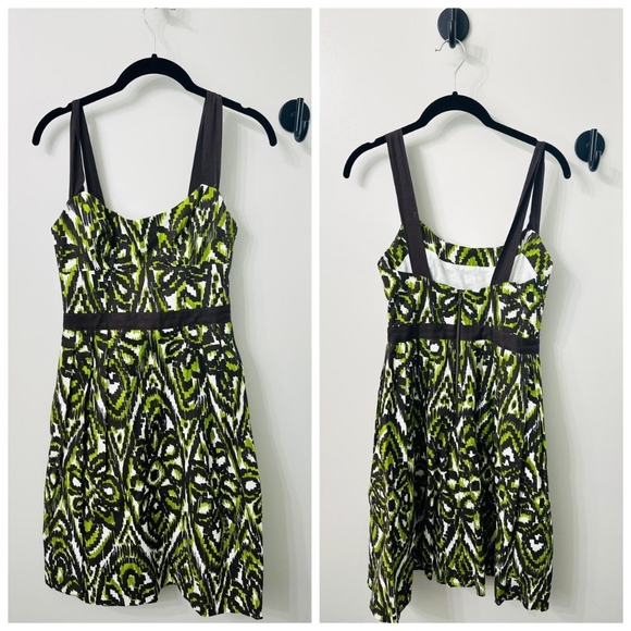 Milly of New York Dresses & Skirts - MILLY of New York Brown Olive Sleeveless Side Pockets Fit & Flare Dress 6